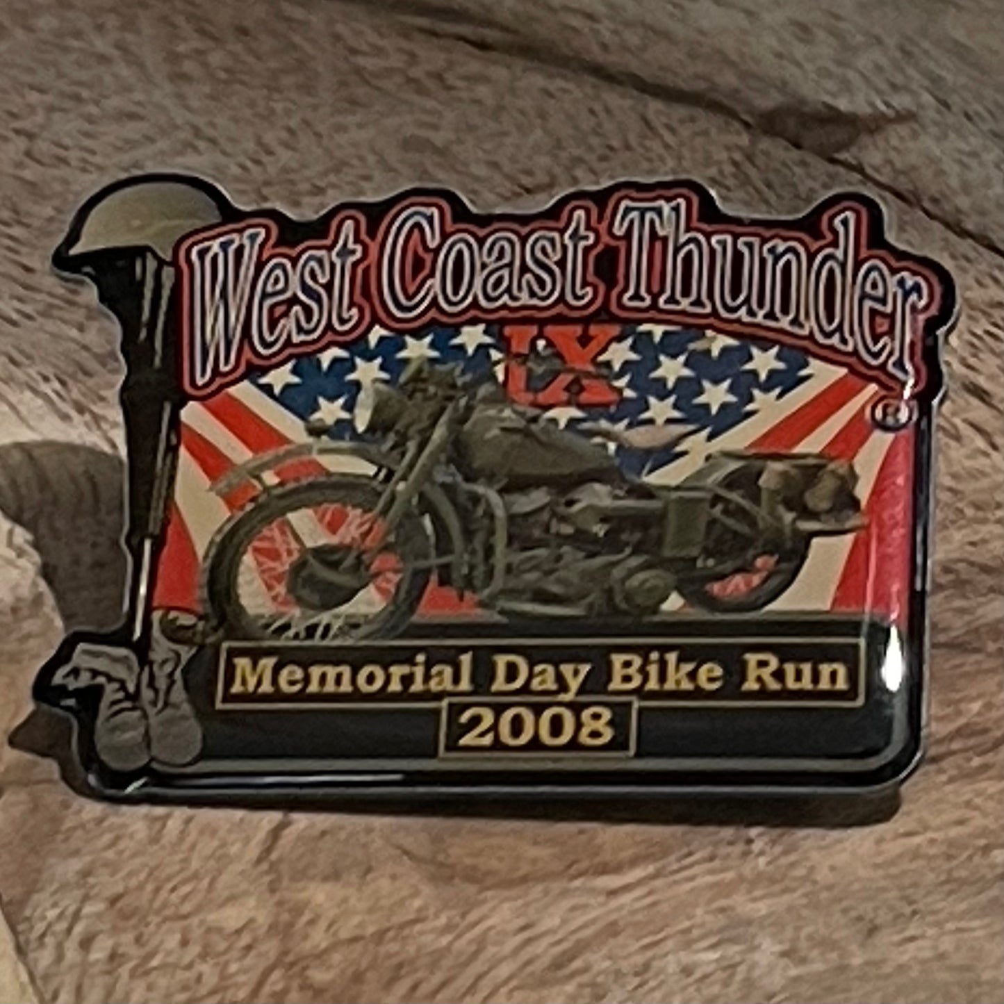 2008 West Coast Thunder Ride Commemorative Pin