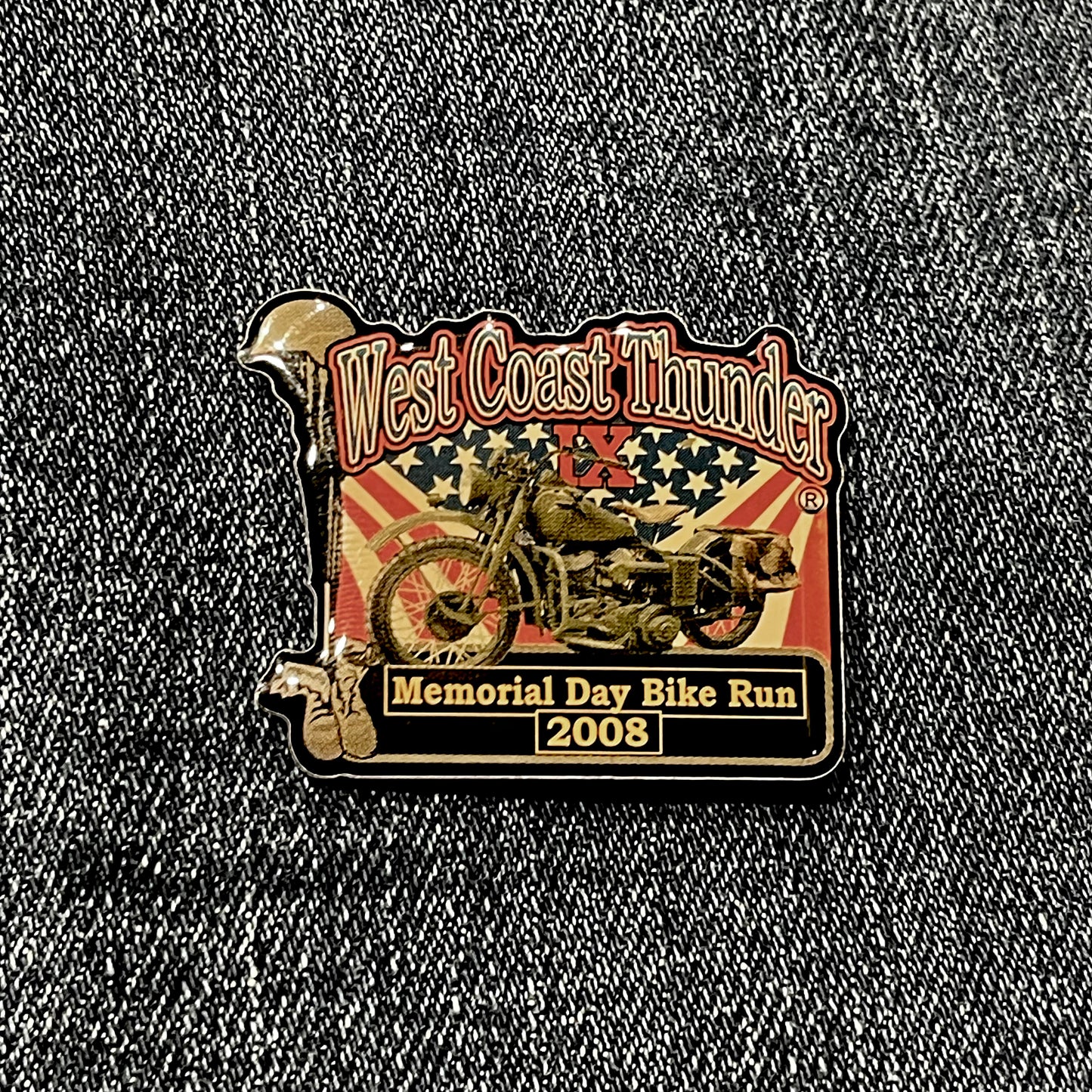 2008 West Coast Thunder Ride Commemorative Pin