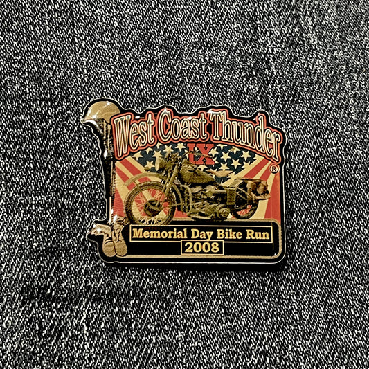 2008 West Coast Thunder Ride Commemorative Pin