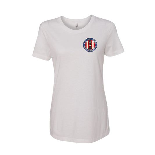 Women's West Coast Thunder Bling Baby Doll T-Shirt - White
